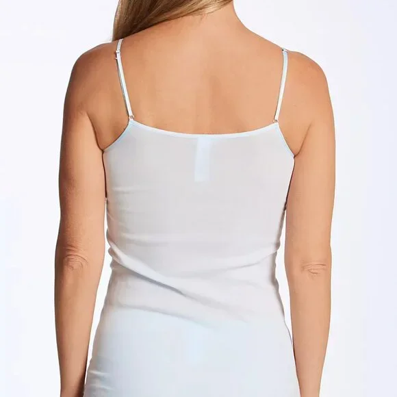 HANRO Anne Lace-Trim Cotton Cami Top in Cool Blue Size Large NWT